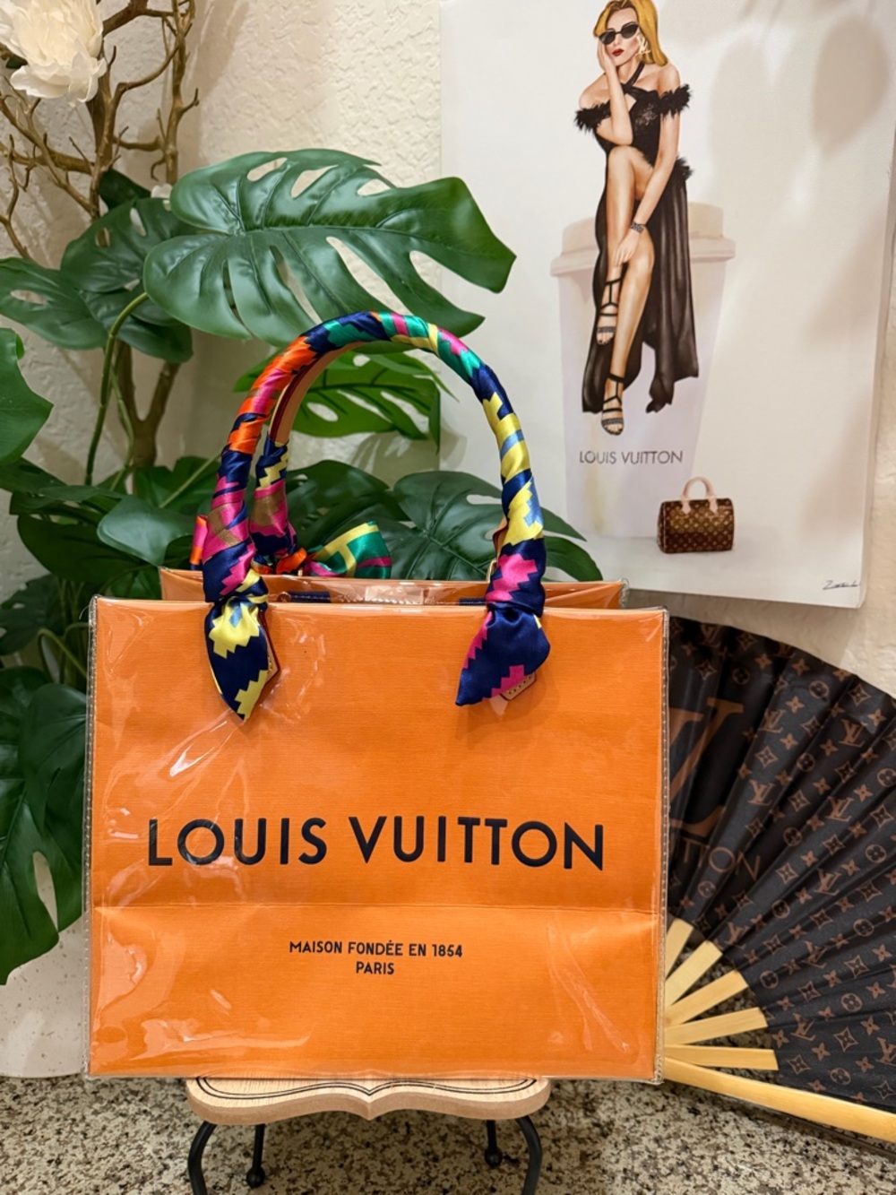🧡🩵🖤Louis Vuitton Gift Bag Tote🖤🩵🧡 - Picture 4 of 7